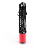 Imitação de couro 20 cm FLAMINGO-1020 pleaser botinha com plataforma