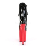 Imitação de couro 20 cm FLAMINGO-1020 pleaser botinha com plataforma