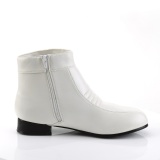 Imitação de couro PIMP-50 plataforma sapatos de cafetão 70 homem sapatos disco cadarço branco