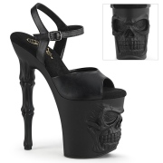 Imitação de couro plataforma crânio 20 cm RAPTURE-809 sapatos de saltos altos