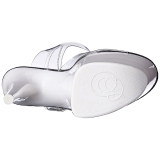 Neon Branco 20 cm Pleaser FLAMINGO-808UV Salto Alto Plataforma