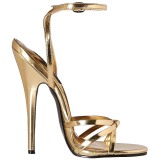 Ouro 15 cm DOMINA-108 sapatos de travesti