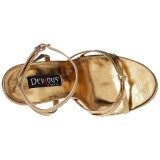 Ouro 15 cm DOMINA-108 sapatos de travesti