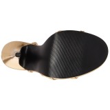 Ouro 15 cm DOMINA-108 sapatos de travesti