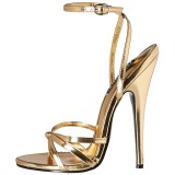 Ouro 15 cm Devious DOMINA-108 sandálias de salto alto mulher
