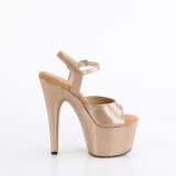 Ouro 18 cm ADORE-709GP glitter plataforma zapatos mulher