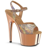 Ouro 18 cm ADORE-709HM Sapatos plataforma de salto glitter