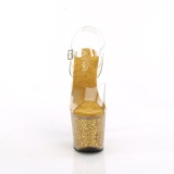 Ouro 20 cm LOVESICK-708SG glitter plataforma sandálias mulher