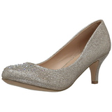 Ouro Pedras Cristal 6,5 cm DORIS-06 sapato scarpin para noite de festa