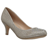 Ouro Pedras Cristal 6,5 cm DORIS-06 sapato scarpin para noite de festa
