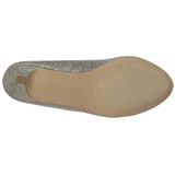 Ouro Pedras Cristal 6,5 cm DORIS-06 sapato scarpin para noite de festa