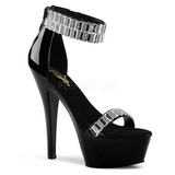 Pedras Strass 15 cm KISS-269RS Cromo Plataforma Salto Alto