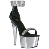 Pedras Strass 18 cm ADORE-769RS Cromo Plataforma Salto Alto