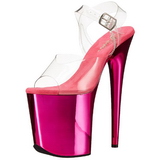 Pink 20 cm FLAMINGO-808 Cromo Plataforma Saltos Altos