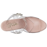 Pink Transparente 18 cm SKY-308 Plataforma Salto Agulha