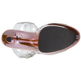 Pink Transparente 18 cm SKY-308 Plataforma Salto Agulha