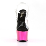 Plataforma cromado pink 18 cm Pleaser ADORE-708 sapatos de saltos pole dance