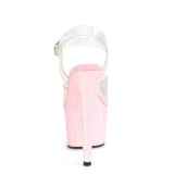 Plataforma rosa glitter 18 cm ADORE-708LG sapatos de saltos pole dance