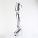 Prata 15 cm DELIGHT-3000HWR Holograma botas overknee de saltos pole dance
