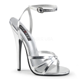 Prata 15 cm Devious DOMINA-108 sandálias de salto alto mulher