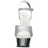 Prata 15 cm Pleaser DELIGHT-609G Cromo Plataforma Salto Alto