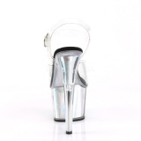 Prata 18 cm ADORE-708HGI Holograma plataforma salto alto mulher