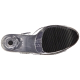 Prata 18 cm ADORE-708SRS Sandálias Plataforma de Cristal