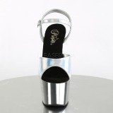 Prata 18 cm ADORE-709HGCH Holograma plataforma salto alto mulher
