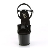 Prata 18 cm SKY-309CRS Pedras Strass calçados femininos salto alto