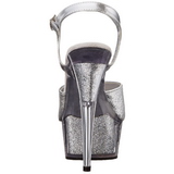 Prata Glitter 15 cm DELIGHT-609-5G Salto Alto Plataforma