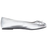 Prata Imitação couro ANNA-01 numeros grandes sapatos bailarina