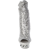 Prata Lantejoulas 15,5 cm BLONDIE-R-1008 Botinha Cano Curto