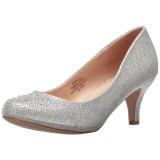 Prata Pedras Cristal 6,5 cm DORIS-06 sapato scarpin para noite de festa