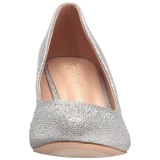 Prata Pedras Cristal 6,5 cm DORIS-06 sapato scarpin para noite de festa