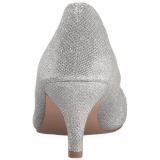 Prata Pedras Cristal 6,5 cm DORIS-06 sapato scarpin para noite de festa