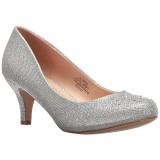 Prata Pedras Cristal 6,5 cm DORIS-06 sapato scarpin para noite de festa