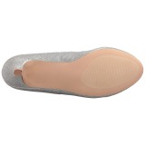 Prata Pedras Cristal 6,5 cm DORIS-06 sapato scarpin para noite de festa