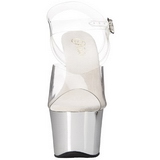 Prata Transparente 18 cm SKY-308 Plataforma Salto Agulha