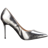 Prata Vegano 10 cm CLASSIQUE-20 Scarpin Saltos Altos para Homens