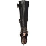 Preto 14 cm MUERTO-2028 Cromo Plataforma Botas Femininas