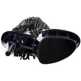 Preto 18 cm ADORE-1017RSFT botinha com franjas salto alto
