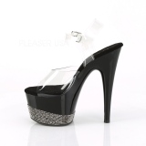 Preto 18 cm ADORE-708-3 Sapatos plataforma de salto glitter