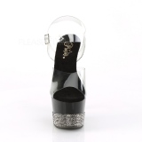 Preto 18 cm ADORE-708-3 Sapatos plataforma de salto glitter