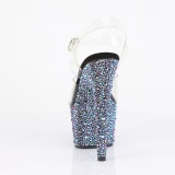Preto 18 cm BEJEWELED-708MS sapato salto alto pole dance strass plataforma