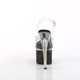 Preto 18 cm ESTEEM-708LG Sapatos plataforma de salto glitter
