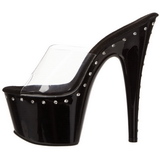 Preto 18 cm Pleaser ADORE-701LS Plataforma Tamancos Altos