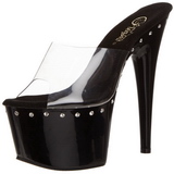 Preto 18 cm Pleaser ADORE-701LS Plataforma Tamancos Altos