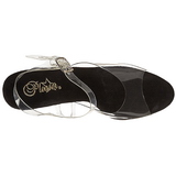 Preto 18 cm Pleaser ADORE-708LS Saltos Altos Plataforma
