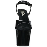 Preto 18 cm REVOLVER-709 sapatos pistola salto alto