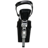 Preto 18 cm REVOLVER-709 sapatos pistola salto alto